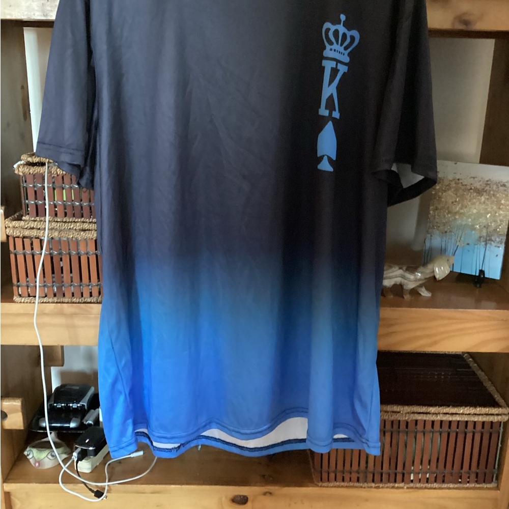 King Gradient Blue and Black Men's Tee